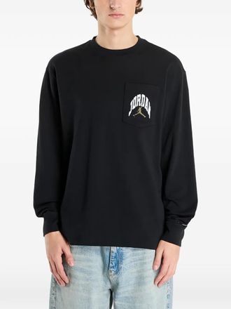 Nike Jordan Brooklyn long-sleeve T-shirt - men - Cotton - M - Black