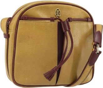 Cartier Pre-owned Vintage Schoudertas - Dames - Vintage Schoudertas - Geel - ONE Size - Leer - Vintage