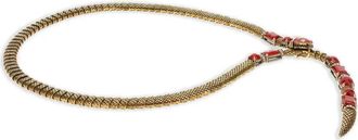 Roberto Cavalli snake-shaped stone-embellished belt - Gold