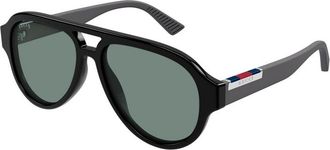 Gucci Green Pilot Mens Sunglasses GG2088S 002 55