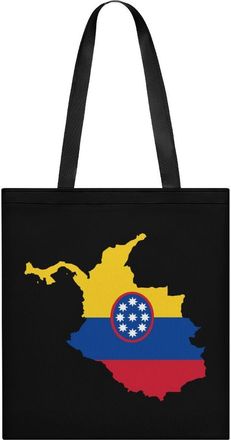 Generic Flag Map of Colombia Womens Tote Casual Shopping Bag Lightweight Shoulder Bags Hobos Handbag for Work Travel Daily 35x40cm