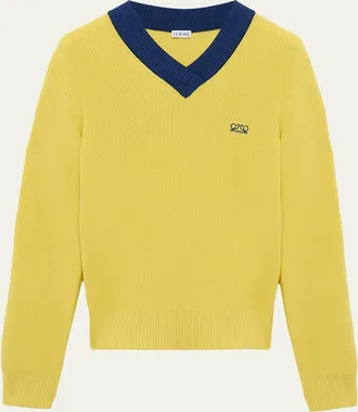 Loewe Bicolor V-Neck Sweater