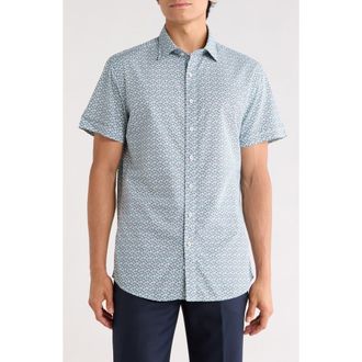 Rodd & Gunn Bell Valley Sports Fit Short Sleeve Button-Up Shirt in Twilight at Nordstrom Rack, Size Xx-Large