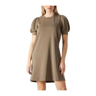 Notre-V Olive Mini Jurk Florentijnse Charme - Dames - Korte kleedjes - Groen - XS - Katoen - Kleedjes