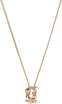 Saint Laurent Thin Twist Charm Pendant Necklace in Metal at Nordstrom