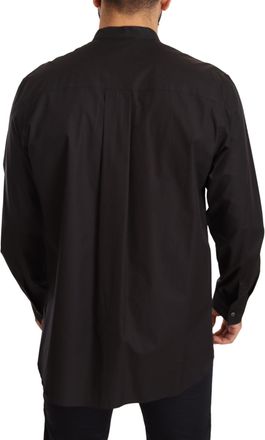 Dolce & Gabbana Mens Black Cotton Formal Dress Top Shirt