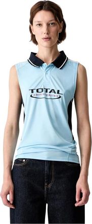 Martine Rose Shrunken Stretch Football Vest - Dames - Tops zonder mouwen - Blauw - L - Polyester - Tops