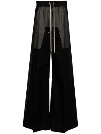 Rick Owens Pantaloni Bela a gamba ampia - Nero
