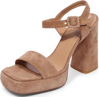A.Bocca Su&egrave;de Hakken Sandalen Made in Italy - Dames - Sandalen met hakken - Beige - 36 EU - Su&egrave;de - Schoenen