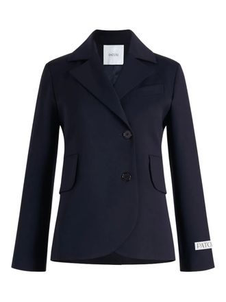Patou belted wool blazer - Blue
