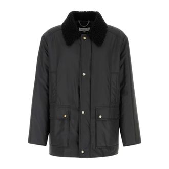 Maison Margiela Faux Fur & Shearling Jackets, male, Black, Size: L Polyester Padded Jacket