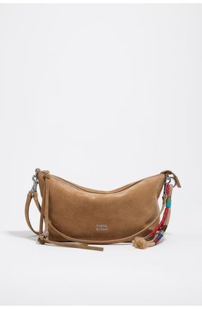 Bimba & Lola Medium Leather Trapecio Bag in Natural at Nordstrom