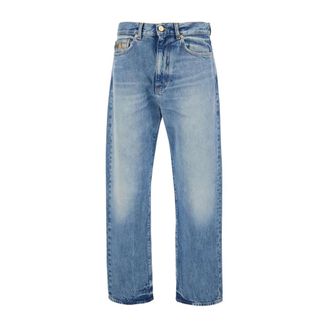 Versace Straight Jeans, male, Blue, Size: W38 Trousers