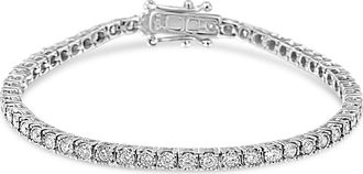 House of Brilliance 14K White Gold 2.0 Ctw Miracle Set Lab Grown Diamond Illusion Tennis Bracelet at Nordstrom