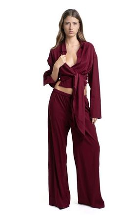 Mother of All Gill pants in Burgundy Matt at Nordstrom, Size Medium