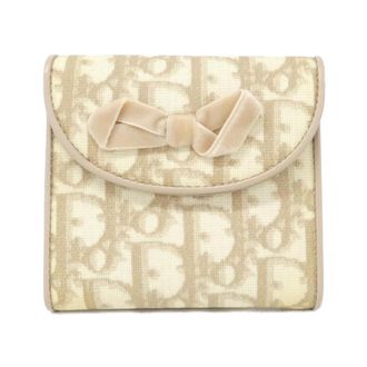 Dior Beige Coated Canvas Bill Wallet (Tri-Fold) (Pre-Owned)