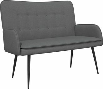vidaXL Sof&aacute; De 2 Plazas Gris Oscuro 115 X 61 X 87 Cm Tela Vidaxl
