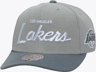 Mitchell & Ness Mens Mitchell & Ness Gray Los Angeles Lakers Thunderstorm Head Coach Pro Crown Snapback Hat at Nordstrom
