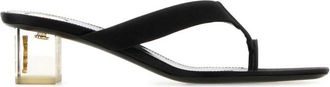 Saint Laurent Black Slip On Mules