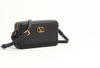 Valentino Garavani Mini Borsa A Tracolla Valentino Garavani Alltime In Vitello Granato Donna NERO UNI