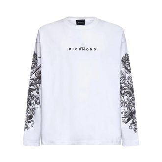 John Richmond Hombre, Sudaderas, Blanco, Talla: L