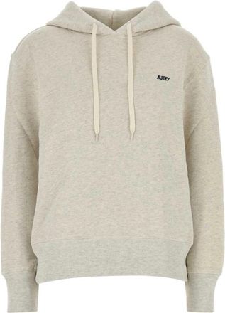 Autry Lichtgrijze katoenen dames sweatshirt - Dames - Hoodies - Grijs - XL - Katoen - Hoodies & sweatvesten