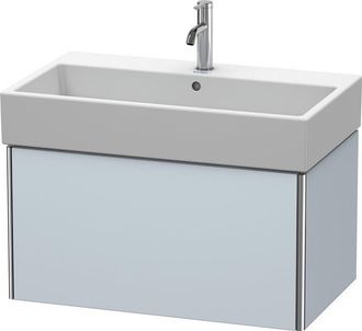 Duravit Duravit Xsquare Vanity Unidad De Pared 78,4x 46,0 Cm, 1 Extra&iacute;ble, Para Lavabo Vero Air 235080, Color (frente/cuerpo): Laca De Seda Azul Claro Mate - 