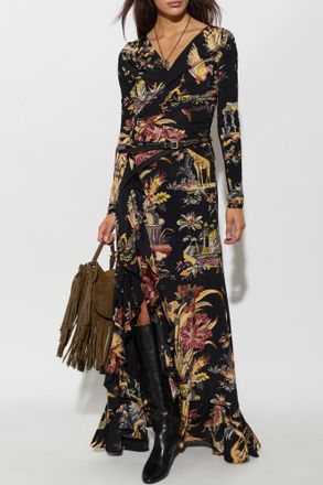 Etro Dress With Colorful Print, Womens, Black