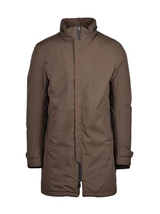 Herno Jacket With Concealed Hood And Minimalist Design