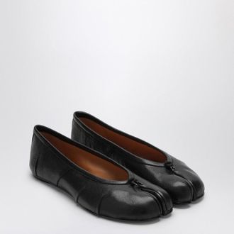 Maison Margiela Black Leather Tabi New Ballet Flats