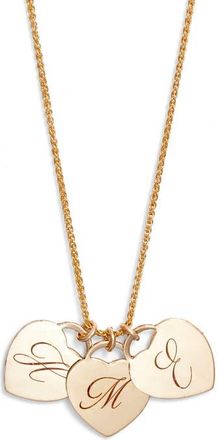 Set & Stones Alice Multi Initial Charm Necklace in Gold /3 Charms at Nordstrom