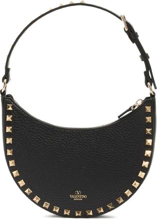 Valentino Garavani MINI HOBO BAG ROCKSTUD IN GARNET CALFSKIN - Valentino Garavani - Woman