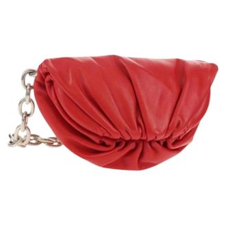 Bottega Veneta Pre-owned Vintage Schoudertas - Dames - Pre-owned - Rood - Maat: ONE Size Leer