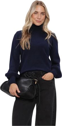 MY ESSENTIAL WARDROBE Truien & Vesten, Dames, Blauw, XS, Rollneck Pullover