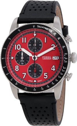 Fossil Sport Tourer Chronograph Quartz Red Dial Mens Watch FS6086