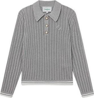Casablanca Polo - Dames - Ronde hals truien - Grijs - M - Polyester - Truien & Vesten