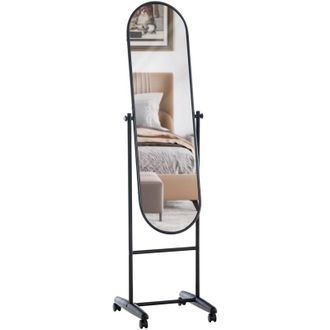 Clp Specchio a figura intera Nane ovale nero