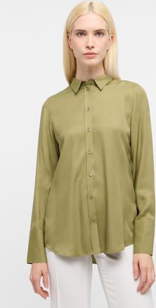 Eterna Hemdbluse ETERNA REGULAR FIT, Damen, Gr. 34, olive, 100% Viskose, normal, Blusen Hemdbluse