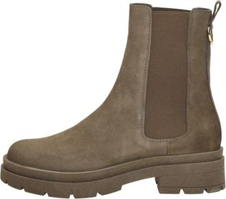 Red-Rag Enkellaarsjes Plat - Dames - Chelseaboots - Beige - 39 EU - Schoenen