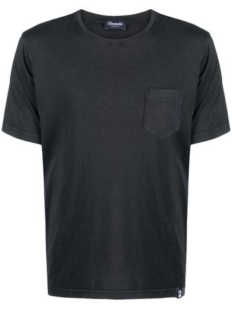 Drumohr T-shirt con taschino - Nero