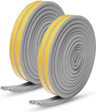 No Brand Cinta De Sellado De 9 Mm De Ancho - Burlete Autoadhesivo Para Puertas Con Perfil D/perfil B - Burlete De Goma Para Puertas Y Ventanas - Protecci&oacute;n Con