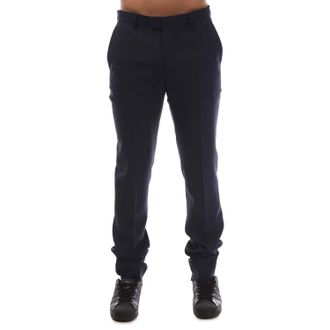 HUGO BOSS Mens T-Glover3 Trousers in Dark Blue Wool - Size 30W/32L