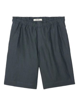 Zadig&Voltaire elasticated-waist shorts - men - Linen/Flax - 40 - Grey