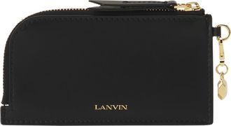 Lanvin Catch By Lanvin Leather Cardholder in Black at Nordstrom