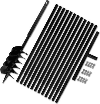 vidaXL Taladro De Tierra Con Mango 150 Mm Con Tubo De Extensi&oacute;n 13 M Acero Vidaxl
