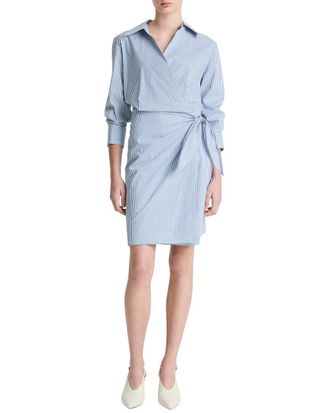 Vince Furrow Stripe Wrap Dress