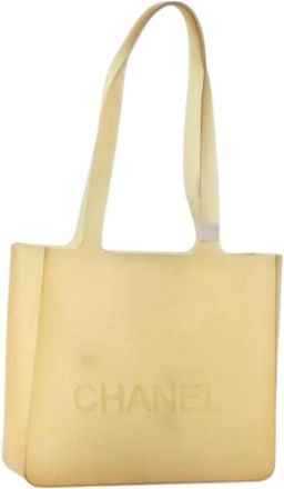 Chanel Pre-owned Rubber Tote Bag - Dames - Vintage Shopper - Beige - ONE Size - Vintage