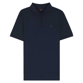 HUGO BOSS Heren Regular Poloshirt met Korte Mouwen (Blauw)