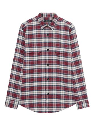 Brooks Brothers Camicia in flanella a quadri - Rosso