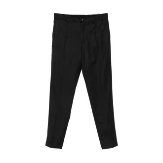 Dolce & Gabbana Pantalones Rectos de Lana - Trousers - Hombre - Negro - 2XL